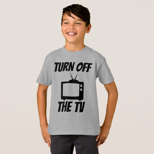 ÉTEINDRE LES T-SHIRTS DE LA TÉLÉVISION (Devant entier)