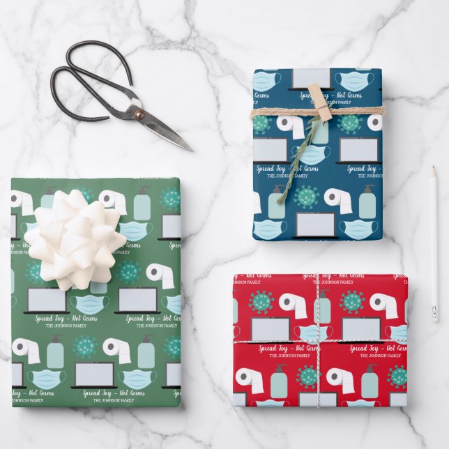 Étendre Joy Not Germs 2020 masque virus papier toi (Recto)