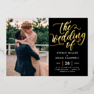 Eternal Bliss Real Foil Photo Faire-part de mariag