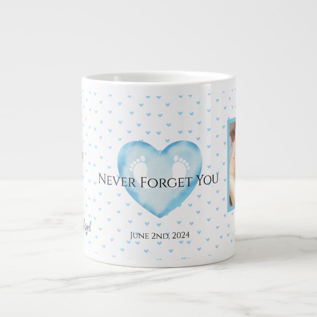 Eternal Hearts-Angel Baby Memorial Photo Mug 20oz (Devant)