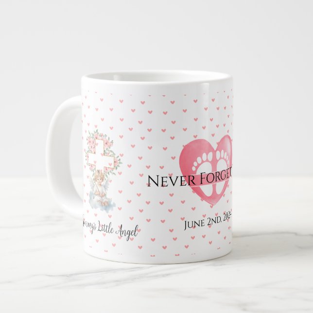 Eternal Hearts-Angel Baby Memorial Photo Mug 20oz (Devant gauche)