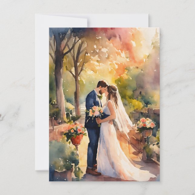 Eternal Love : Elegant Wedding Invitation (Devant)