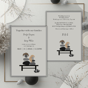 Eternal Stone couple Boho faire-part de mariage