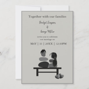 Eternal Stone couple Boho faire-part de mariage
