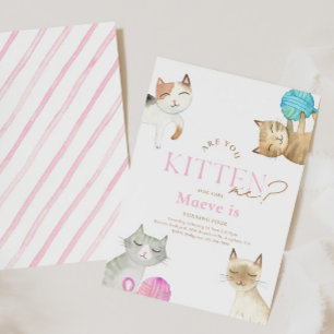 Êtes-Vous Kitten Me ? Invitation à l'anniversaire 