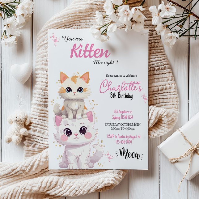 êtes-vous Kitten moi invitation d'anniversaire de  (Créateur téléchargé)