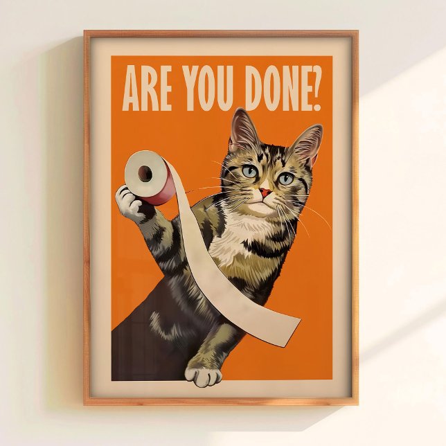 Êtes-vous Terminé Poster Imprimable Salle de Bain  (Créateur téléchargé)