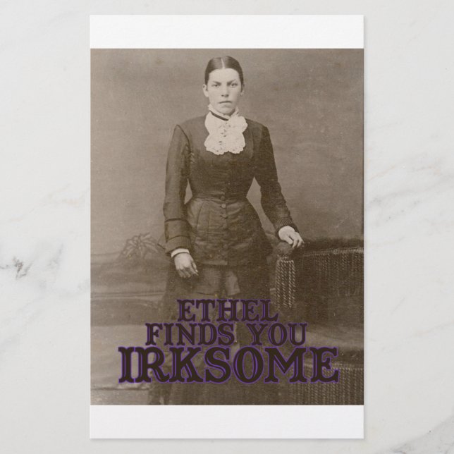 Ethel vous trouve irksome (Devant)
