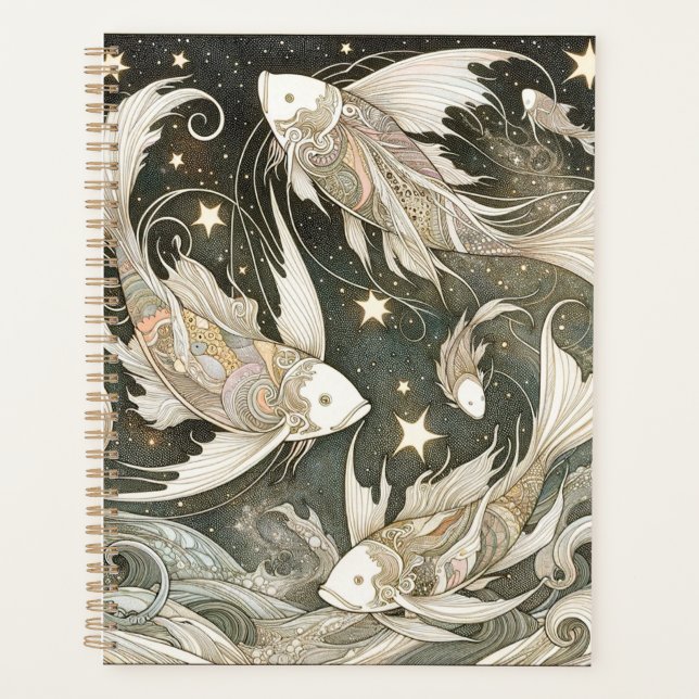 Ethereal Floating Fish Planner – Dreamy Ocean (Devant)
