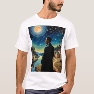 Ethereal Moonlit Reflection Surreal Art T-Shirt
