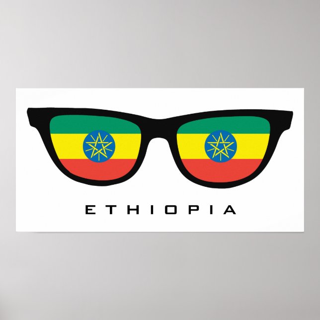 Ethiopia Shades custom text & color poster (Devant)
