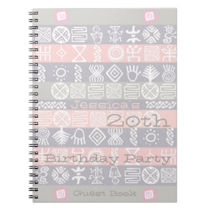 Ethnic 20th Birthday Party livre d'invité