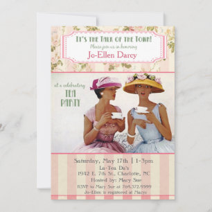 Ethnic African American Retro Tea Party Invitation