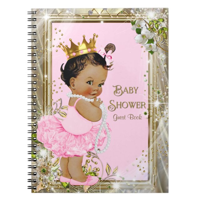 Ethnic Ballerina Princess Baby shower Livre d'or (Devant)