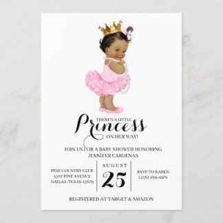 Ethnic Princess Baby shower Invitation