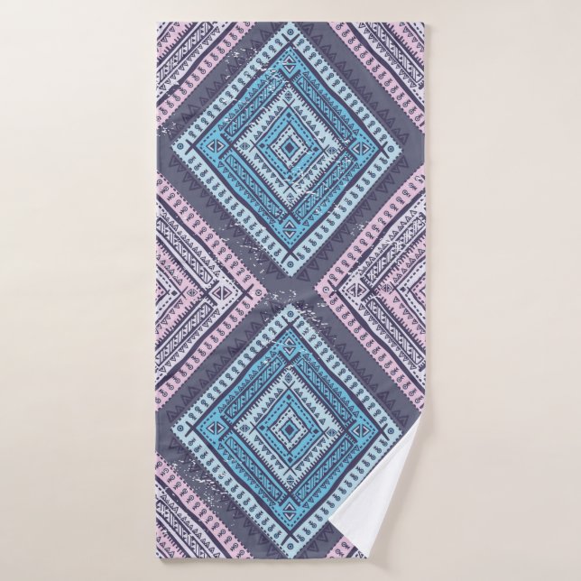 Ethnie tribale. Patte d'illustration vintage et tr (Serviette de bain)
