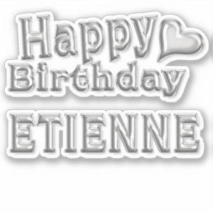 Etienne Joyeux Anniversaire autocollant Sticker