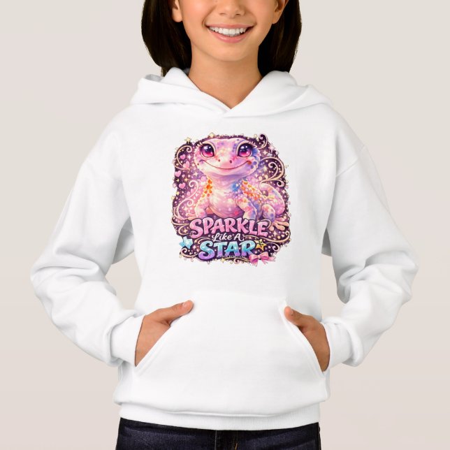 ÉTINCELLE COMME UNE ÉTOILE - Sweat à capuche Gecko (Devant)