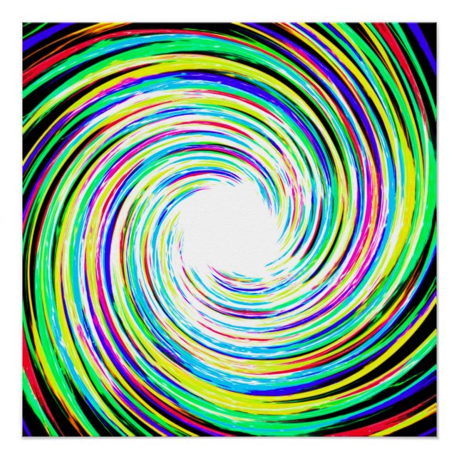 Étincelle couleur Swirl Poster parfait (Devant)