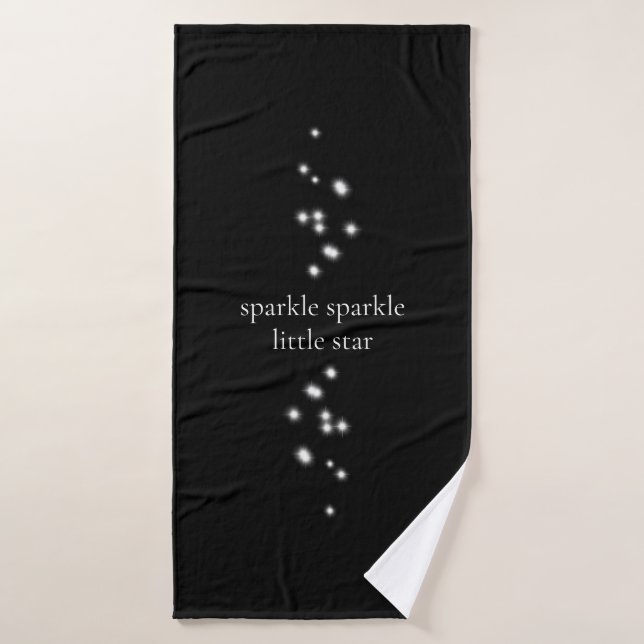 Étincelle Étincelle Little Star Black Starlight (Serviette de bain)