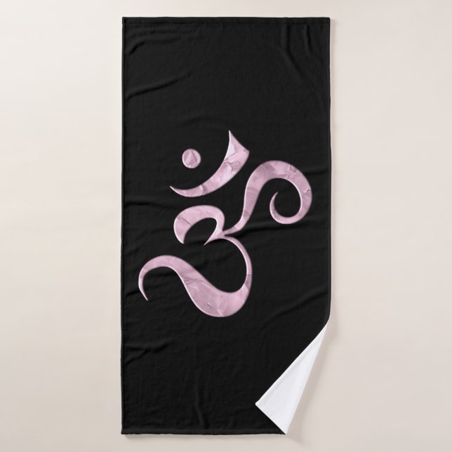Étincelle rose Om  (Serviette de bain)