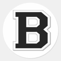 Étiquetez la lettre initiale B en Stickers Noir