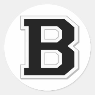 Étiquetez la lettre initiale B en Stickers Noir