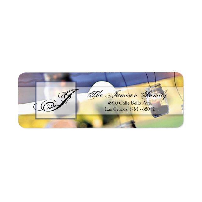 Étiquette 0,75 po x 2,25 po Adresse de retour Titulaires de  (Devant)