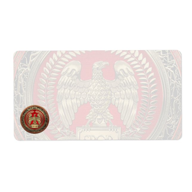 Étiquette [100] Aigle impérial romain d'or (Devant)