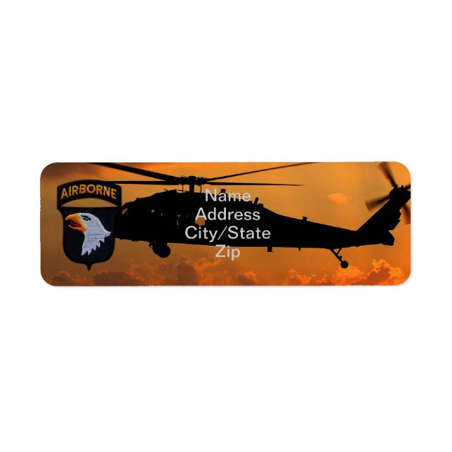 Étiquette 101e division aéroportée ABN criant un patch d'aig (Devant)