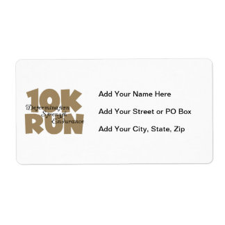 Étiquette 10 000 Tan Sport Course