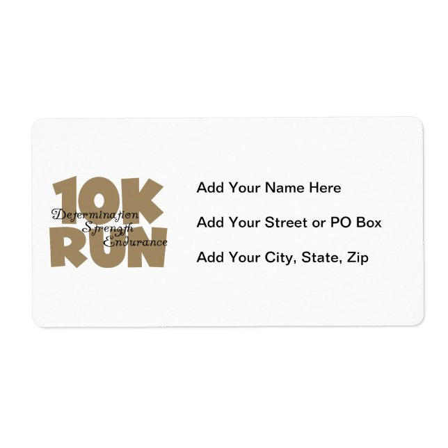 Étiquette 10 000 Tan Sport Course (Devant)