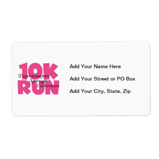 Étiquette 10K Run Sport Rose