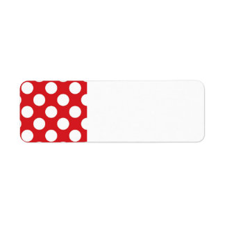 ÉTIQUETTE 136 RED WHITE POLKA DOTS POLKADOT