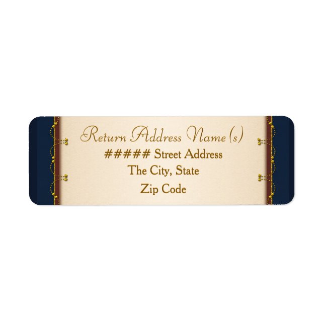 Étiquette 1776 Mariage Collection Adresse de retour (Devant)