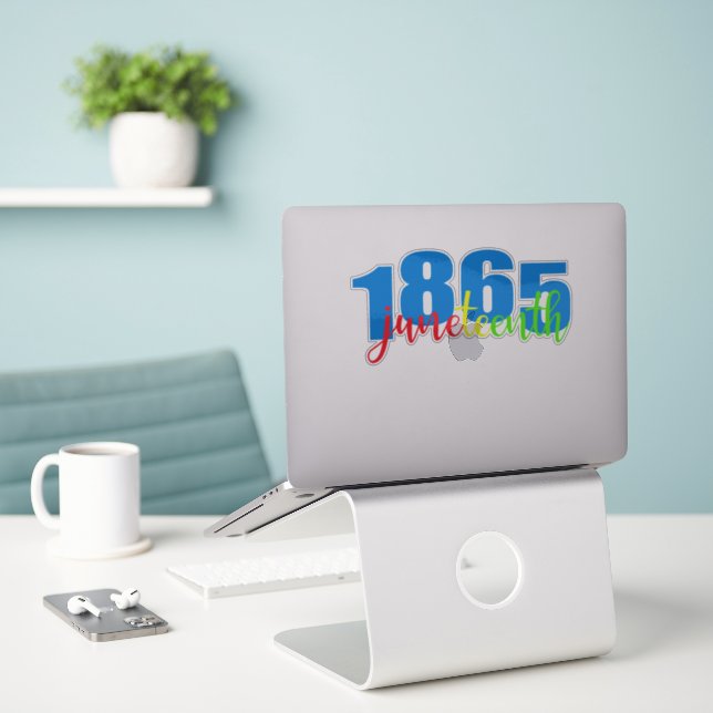 Étiquette 1865 du 11 juin (Ordinateur portable sur le bureau)