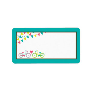 Étiquette 1,25 po x 2,75 po Adresse postale Amateurs Vélos V