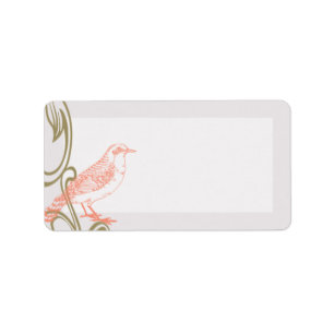 Étiquette 1,25 po x 2,75 po Adresse postale Amour victorien