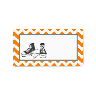 Étiquette 1,25 po x 2,75 po Adresse postale Baskets adolesce