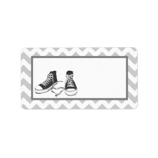 Étiquette 1,25 po x 2,75 po Adresse postale Baskets adolesce