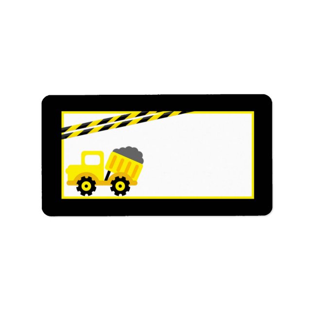 Étiquette 1,25 po x 2,75 po Adresse postale Construction Jau (Devant)