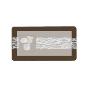 Étiquette 1,25 po x 2,75 po Adresse postale des bocaux Mason