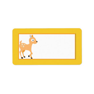 Étiquette 1,25 po x 2,75 po Adresse postale Furry Woodland A