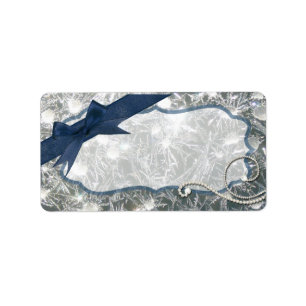 Étiquette 1,25 po x 2,75 po Adresse postale Glace fissurée h