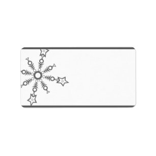 Étiquette 1,25 po x 2,75 po Adresse postale Gray Snowflakes