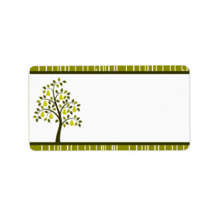 Étiquette 1,25 po x 2,75 po Adresse postale Green Pear Fruit