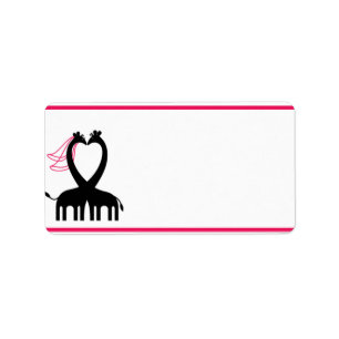 Étiquette 1,25 po x 2,75 po Adresse postale Hot Rose/Black G