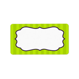 Étiquette 1,25 po x 2,75 po Adresse postale Lime verte et vi