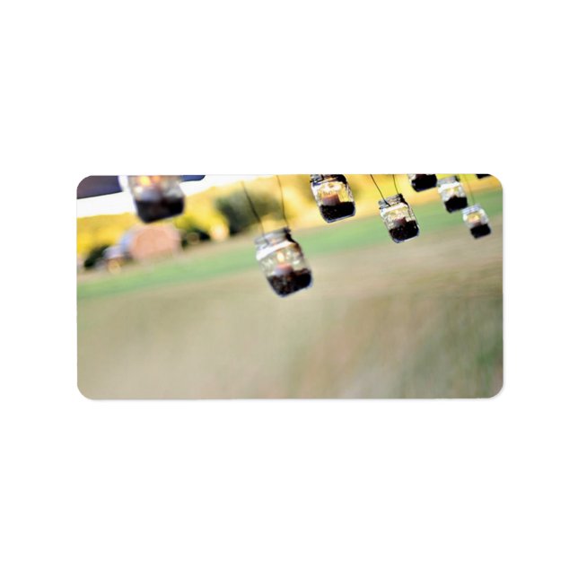 Étiquette 1,25 po x 2,75 po Adresse postale Mason Jar Candle (Devant)