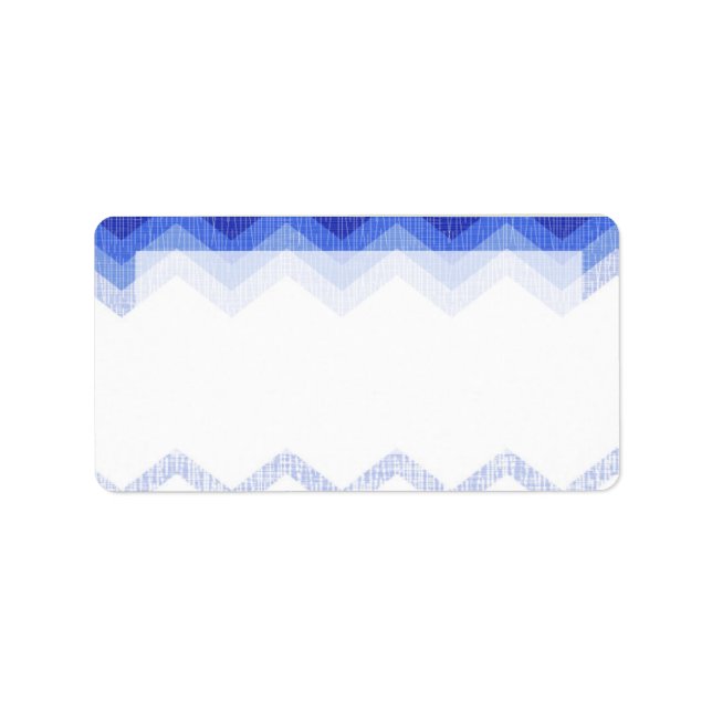 Étiquette 1,25 po x 2,75 po Adresse postale Ombre Blue Chevr (Devant)